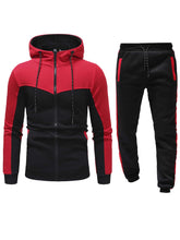 Load image into Gallery viewer, Men Two Tone Zip Up Hoodie With Joggers
