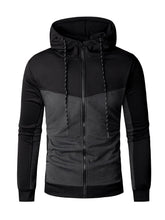 Load image into Gallery viewer, Men Two Tone Zip Up Hoodie With Joggers
