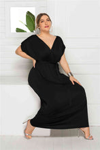 Load image into Gallery viewer, Plus Tie Waist Wrap Top Maxi Dress
