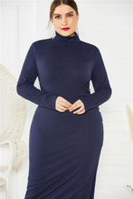 Load image into Gallery viewer, Plus Size Split Button Sweater Dress
