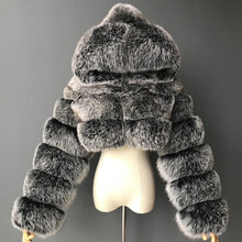 Load image into Gallery viewer, Winter Faux Fur Cropped Coat
