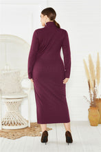 Load image into Gallery viewer, Plus Size Split Button Sweater Dress
