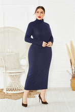 Load image into Gallery viewer, Plus Size Split Button Sweater Dress
