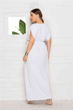 Load image into Gallery viewer, Plus Tie Waist Wrap Top Maxi Dress
