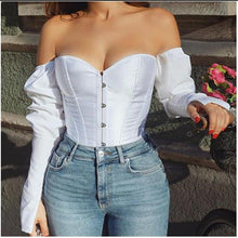 Load image into Gallery viewer, Off Shoulder Shirt Blouse
